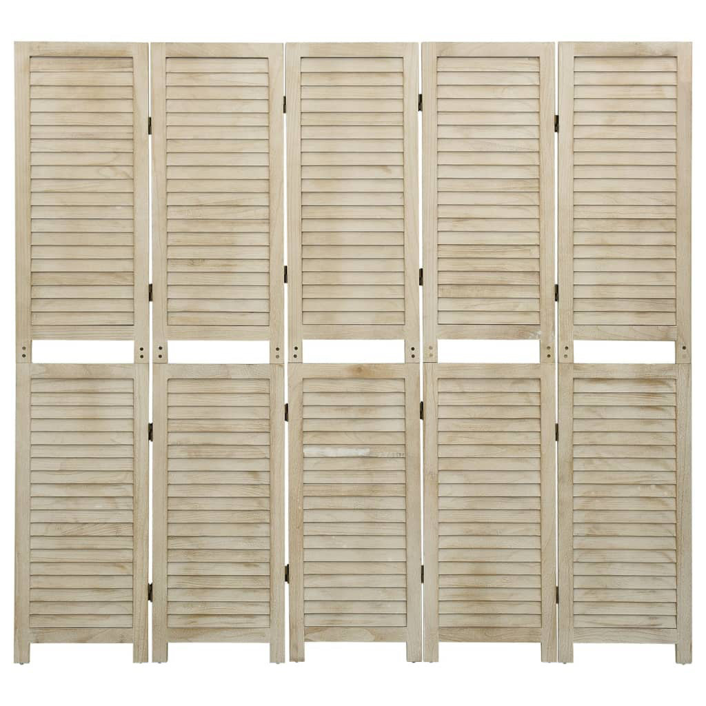 Rosalind Wheeler 4-Panel Room Divider 140X165 Cm Solid Wood Paulownia
