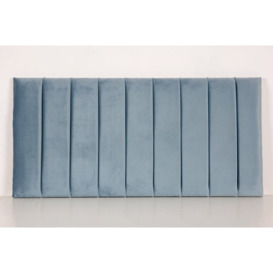 Vertical Panelled Upholestered Headboard In Plush Velvet