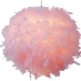 Fairmont Park Feather Light Shade - Lamp Shades For Pendant Ceiling Light, Table Lamp, Floor Lamp - Fluffy Feather Lampshade Ceiling Light Shade For L