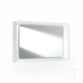 Calderdale Plastic Framed Wall Mounted Bathroom Mirror in White