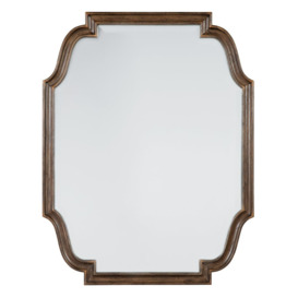 Parche Solid Wood Framed Wall Mounted Accent Mirror in Brown