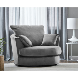 Zhara Grey Swivel Chair