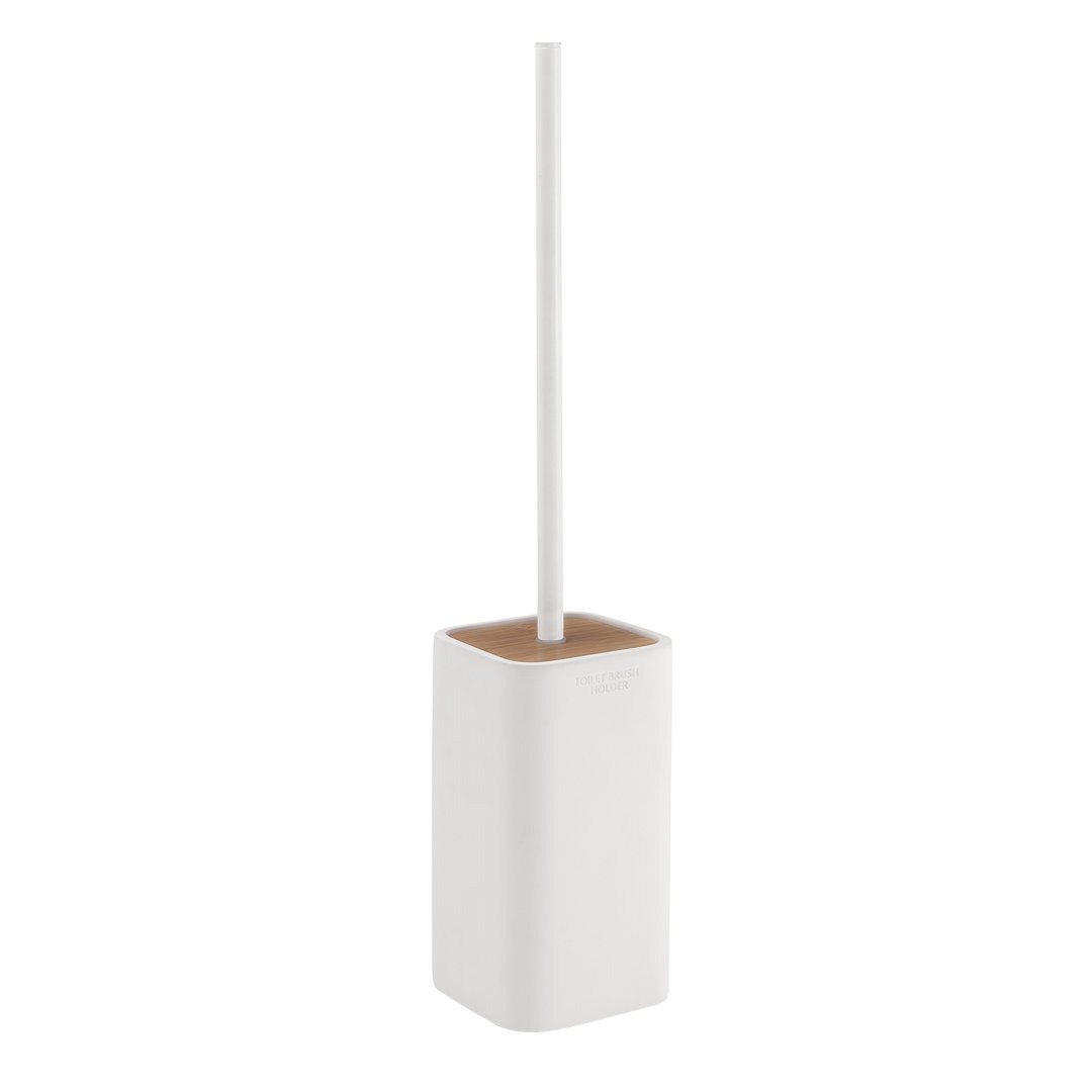 Ninfea Toilet Brush - White/Bamboo