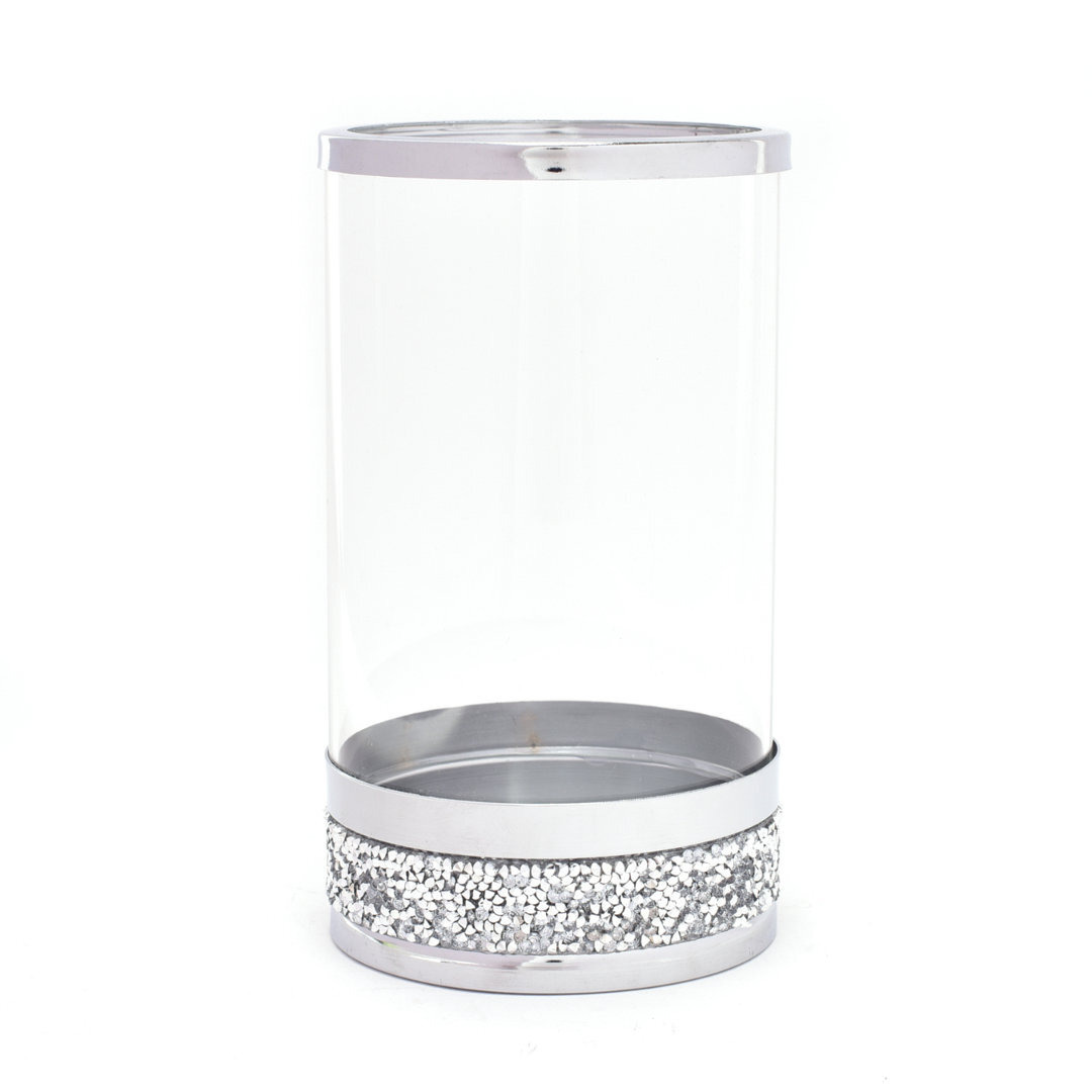 Fairmont ParkÂ® Candle Holder Glass With Diamante Base 12.5Cm