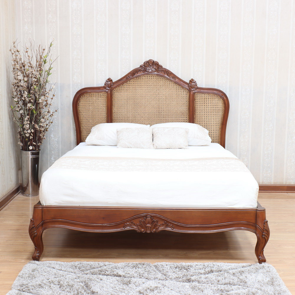 Normandy French Rattan Bed Frame