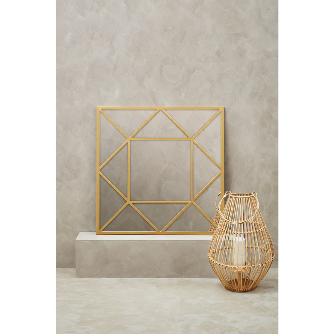 Anerinda Metal Framed Wall Mounted AccentOvermantle Mirror in Gold