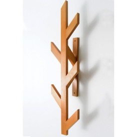 Isni 5 - Hook Wall Mounted Solid Wood Handmade Coat Stand