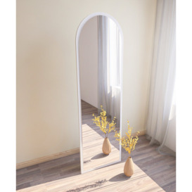 Gonde Oval Wood Framed Full Length Mirror in White