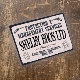 Peaky Blinders Protection Services Metal Wall Décor
