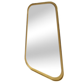 Delmoe Novelty Metal Framed Wall Mounted Accent Mirror in Gold