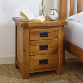 Torello 3 Drawer Bedside Table