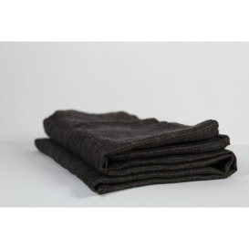 Set 100% Linen Charcoal - Fitted sheet + Two pillow cases