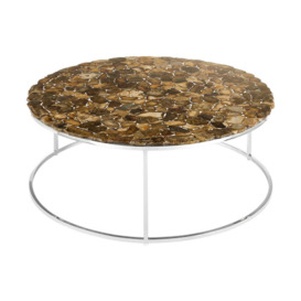 Akeila Round Coffee Table / Agate Stone Top