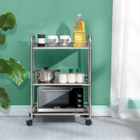 Tambellini 60 Cm Stainless Steel Kitchen Trolley with Locking Wheels