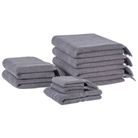 Set Of 9 Cotton Terry Towels Mint