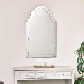 Adiel Glass Framed Wall Mounted Bathroom Mirror in Silver
