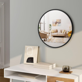 Shantris Round Framed Metal Mounts to Dresser Accent Mirror