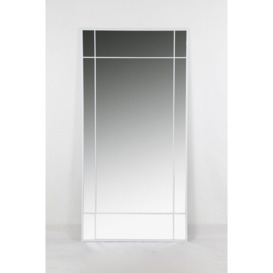 Adine Metal Framed Leaning Accent Mirror in White