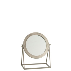 Ajayla Round Metal Framed Freestanding Cheval Mirror