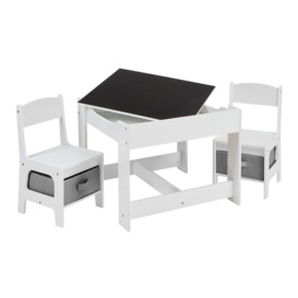 Hartline Kids 3 Piece Square Play Table and Chair Set