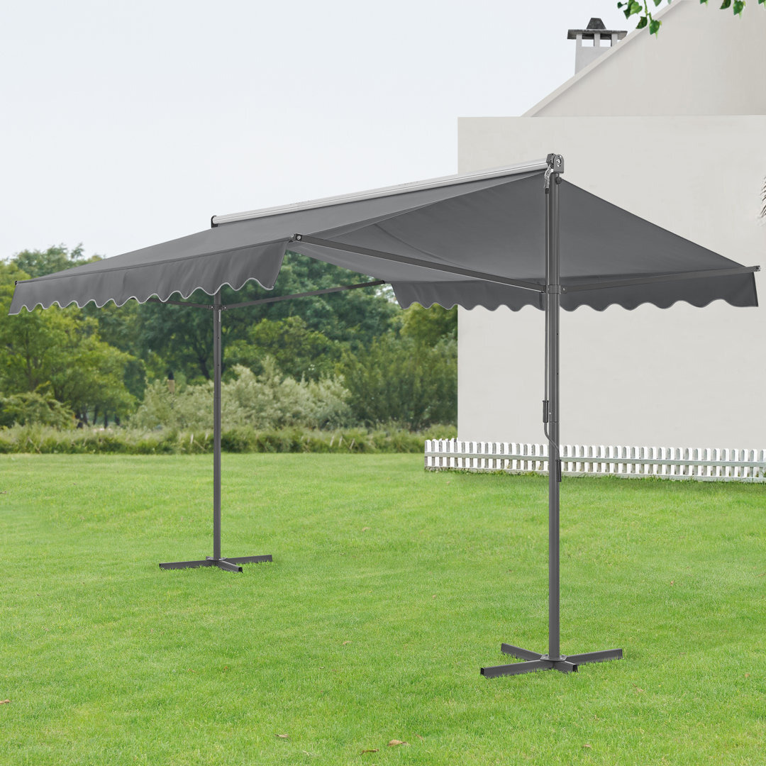 Aswath 4m W x 3m D Retractable Freestanding Awning