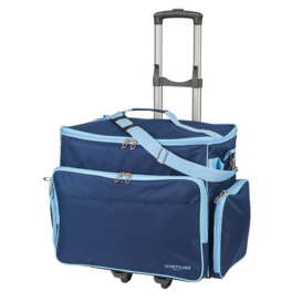 Sewing Machine Trolley Bag On Wheels, Navy - 47 X 35 X 23Cm - Sewing Machine Storage For Janome/Brother/Singer/Bernina, Etc