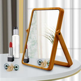 Hosford Freestanding Makeup Floor Mirror in Brown