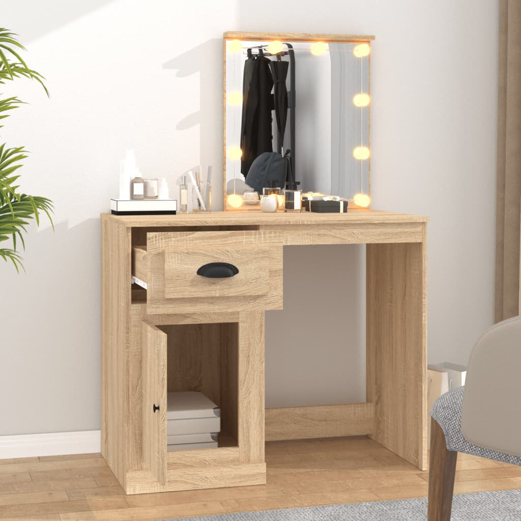 Union Rustic Dressing Table With LED Concrete Grey 90X50x132.5 Cm  Engineered Wood by Wayfair | uFurnish.com