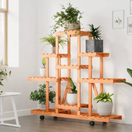 Beninga Rectangular Multi-tiered Solid Wood Plant Stand