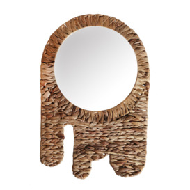 Aariona Novelty Metal Framed Wall Mounted Accent Mirror in Brown