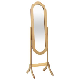 Fihria Oval Wood Framed Freestanding Full Length Mirror