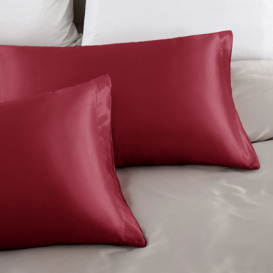 Norcatur Silk Satin Pillow Cases With Envelope Closure