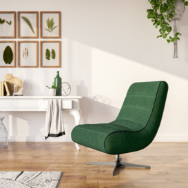 Amberlea 64Cm Wide Tufted Velvet Swivel Lounge Chair