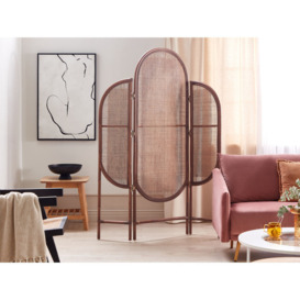 Aloura 134cm W x 180cm H 3 - Panel Bamboo/Rattan Folding Room Divider