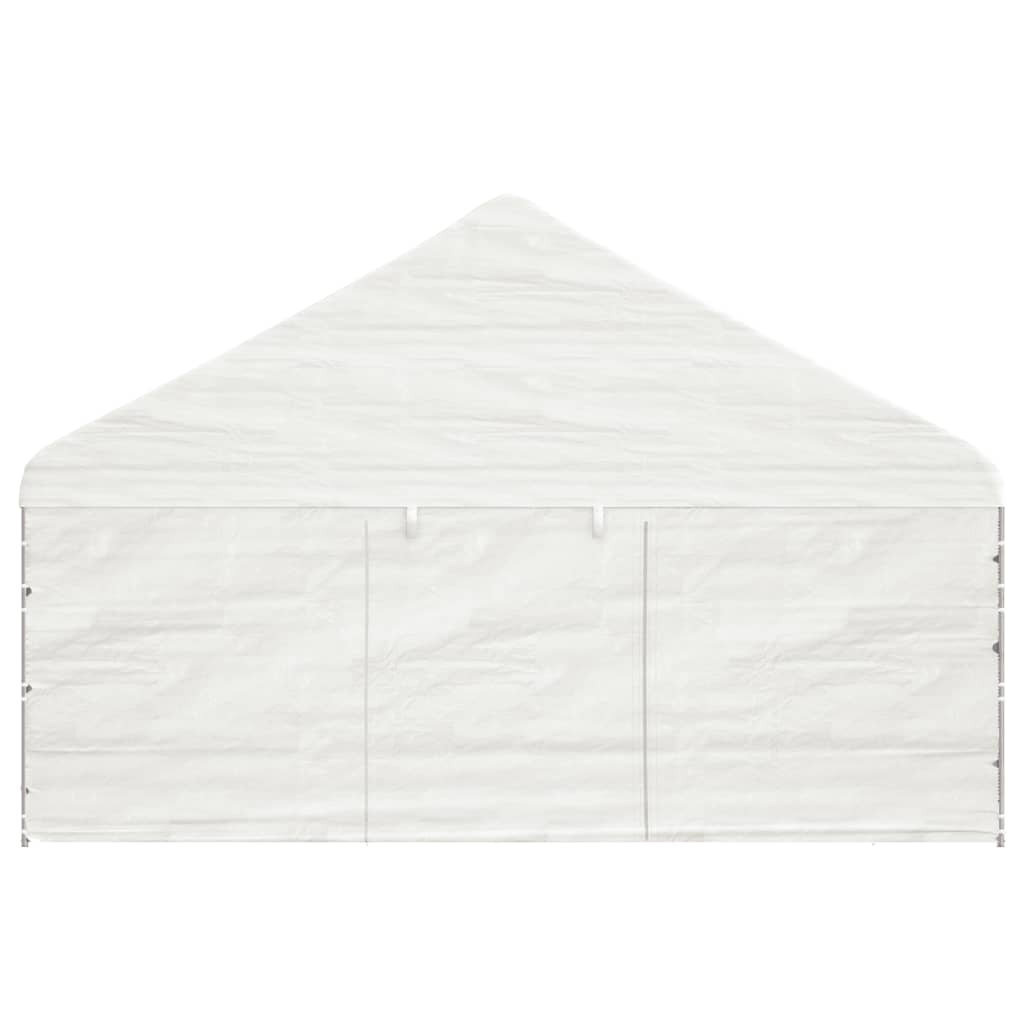 Gazebo with Roof White 17.84 x 5.88 x 3.75 m Polyethylene