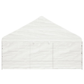 Gazebo with Roof White 17.84 x 5.88 x 3.75 m Polyethylene