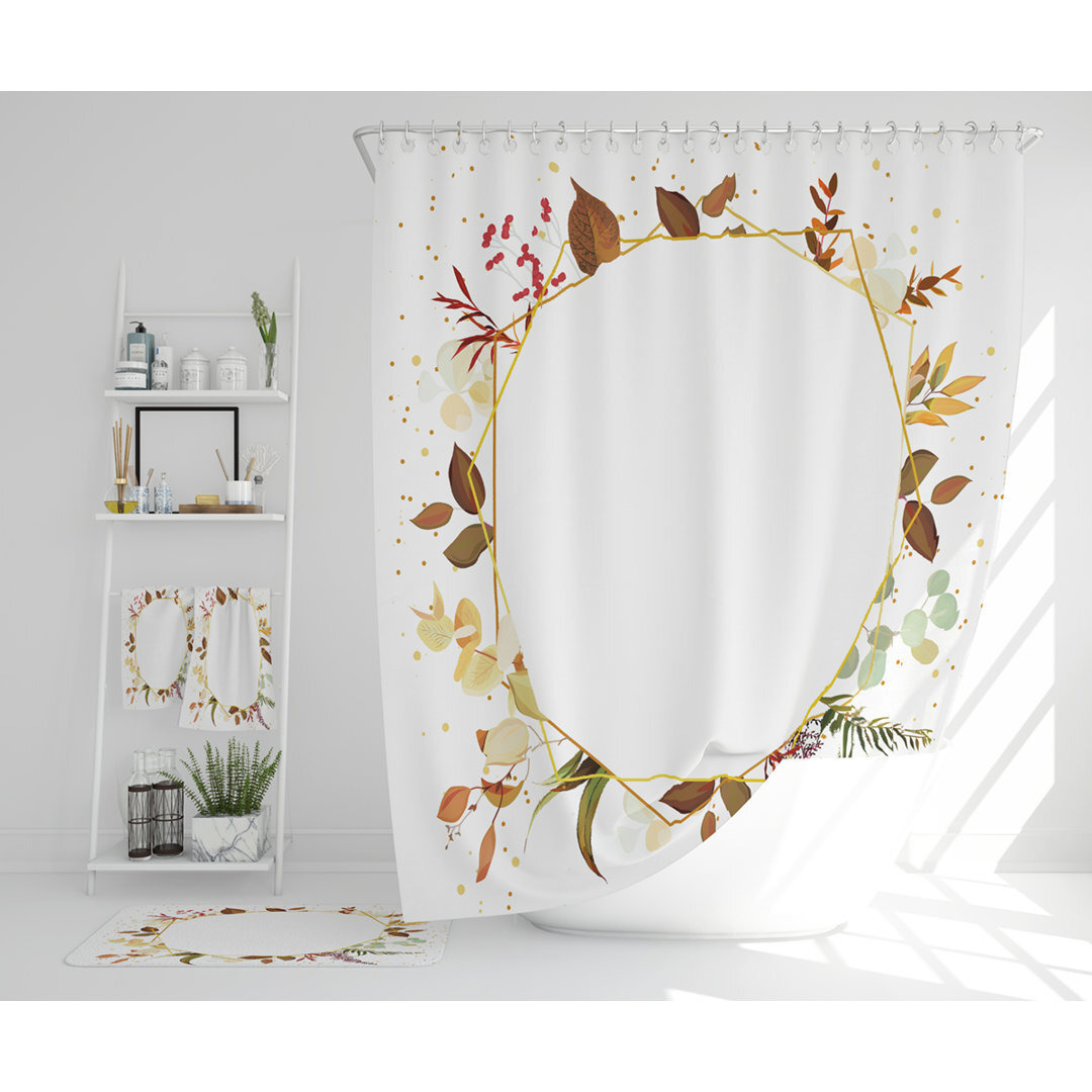 Nashwa Polyester Shower Curtain Set