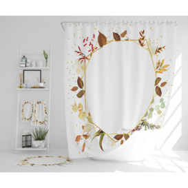 Nashwa Polyester Shower Curtain Set
