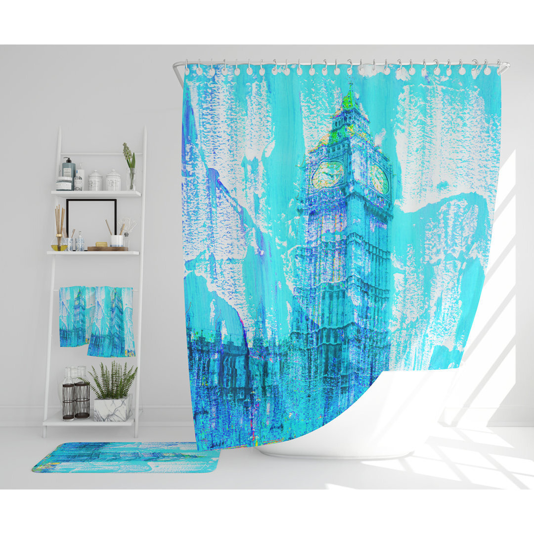 Nayona Polyester Shower Curtain Set