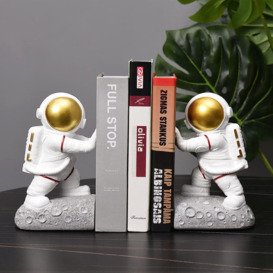 Decorative Pushing Facing Astronauts Bookends