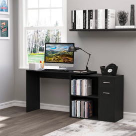 Alohi 117cm W L-Shaped Executive Desk with and Cabinet