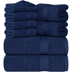 Everarda 8 Piece Bath Towels Multi-Size Set