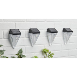 Audre Clear/Back Low Voltage Solar Powered Integrated LED Deck, Step and Rail Lights Pack