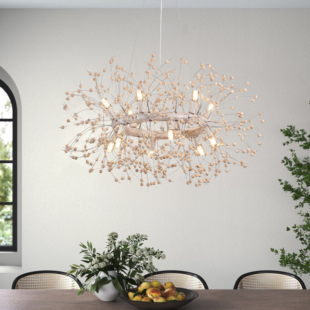 Abdulkarim 12 - Light Beaded Pendant Light Unique Geometric Starburst Chandelier