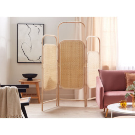 Alexiana 166cm W x 180cm H 3 - Panel Bamboo/Rattan Folding Room Divider