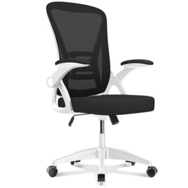 Lintz Desk Chair with Back Support, High Back Ergonomic Computer Chair with 90Â° Flip-Up Armrest