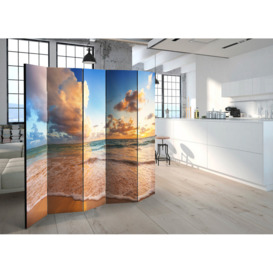 225cm W x 172cm H 5 - Panel Acoustic Room Divider Folding Room Divider