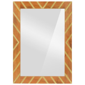 Hartman Wood Framed Wall Mounted Bathroom / Vanity Mirror in Brown