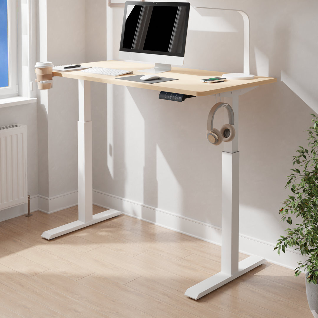 Arshan 120cm W Height Adjustable Rectangle Standing Desk