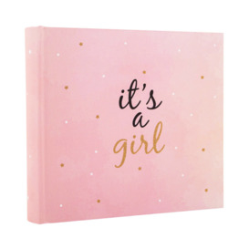 It/'S A Girl Photo Album With Gold Glitter Stars For Christening Or Baby Shower By Isabelle & Max